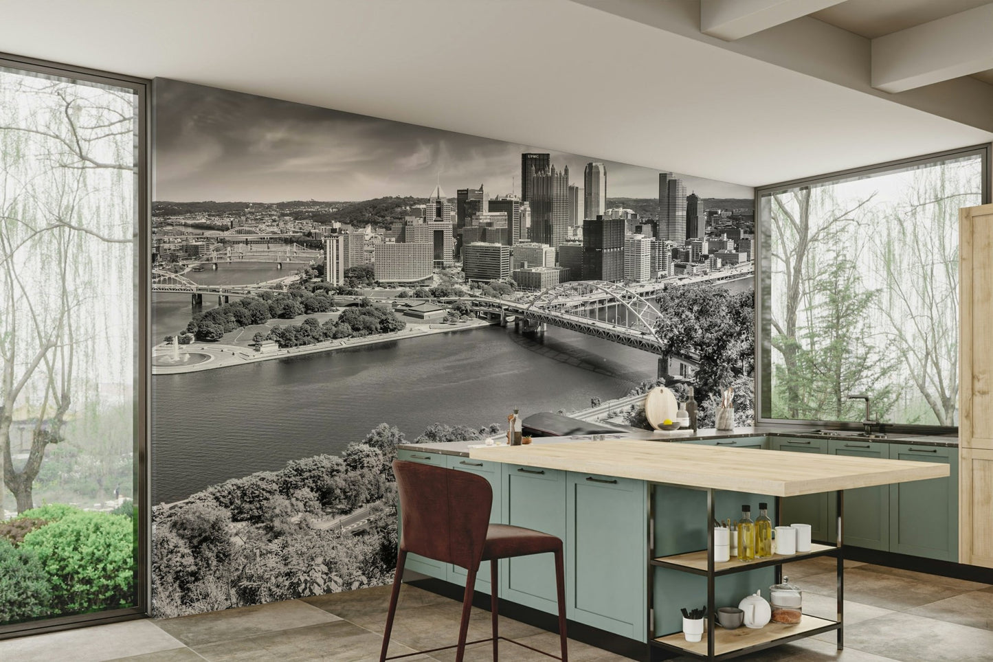 Wall wallpaper featuring Duquesne cable car

