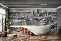 Duquesne Incline mural wallpaper of Pittsburgh


