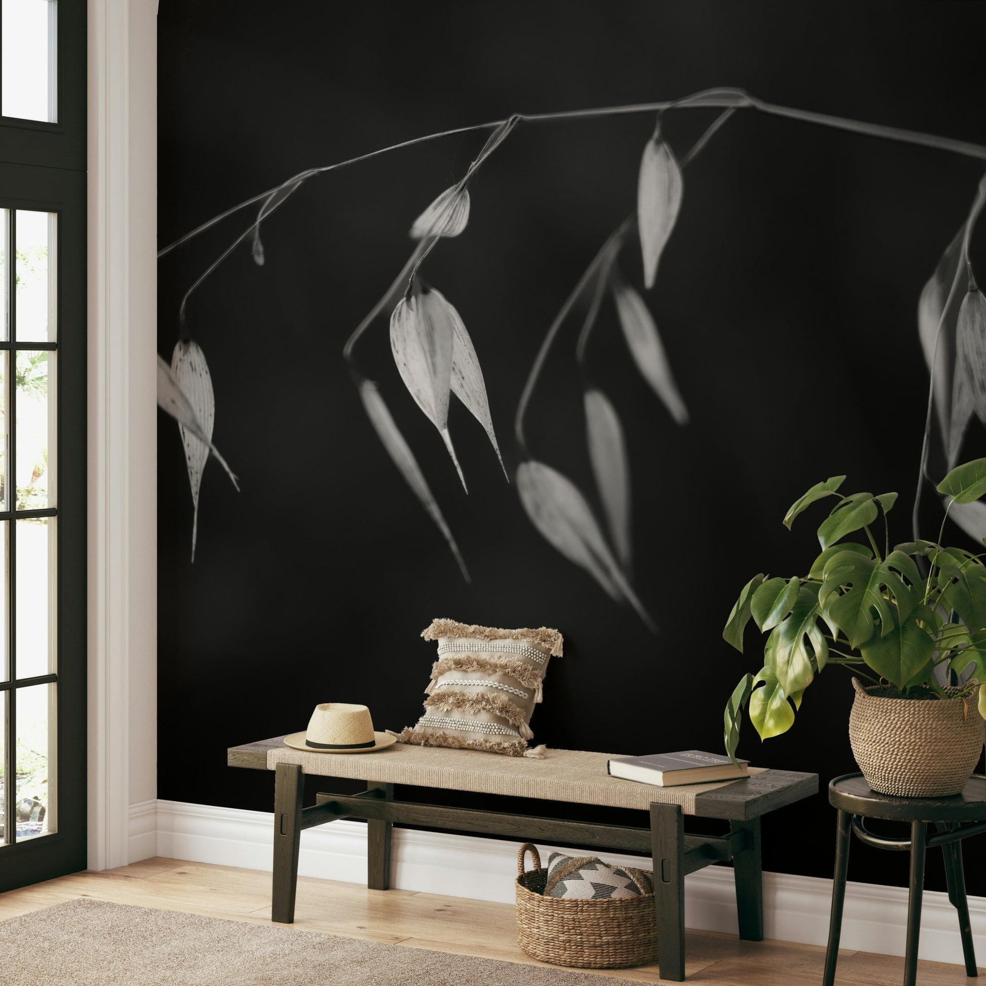 An angled shot of the mural's minimalist color palette., GD4602