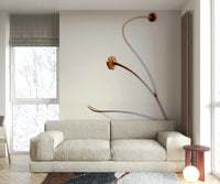 The wallpaper for walls being installed.