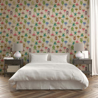 Bedroom wall with insect camouflage mural GD485


