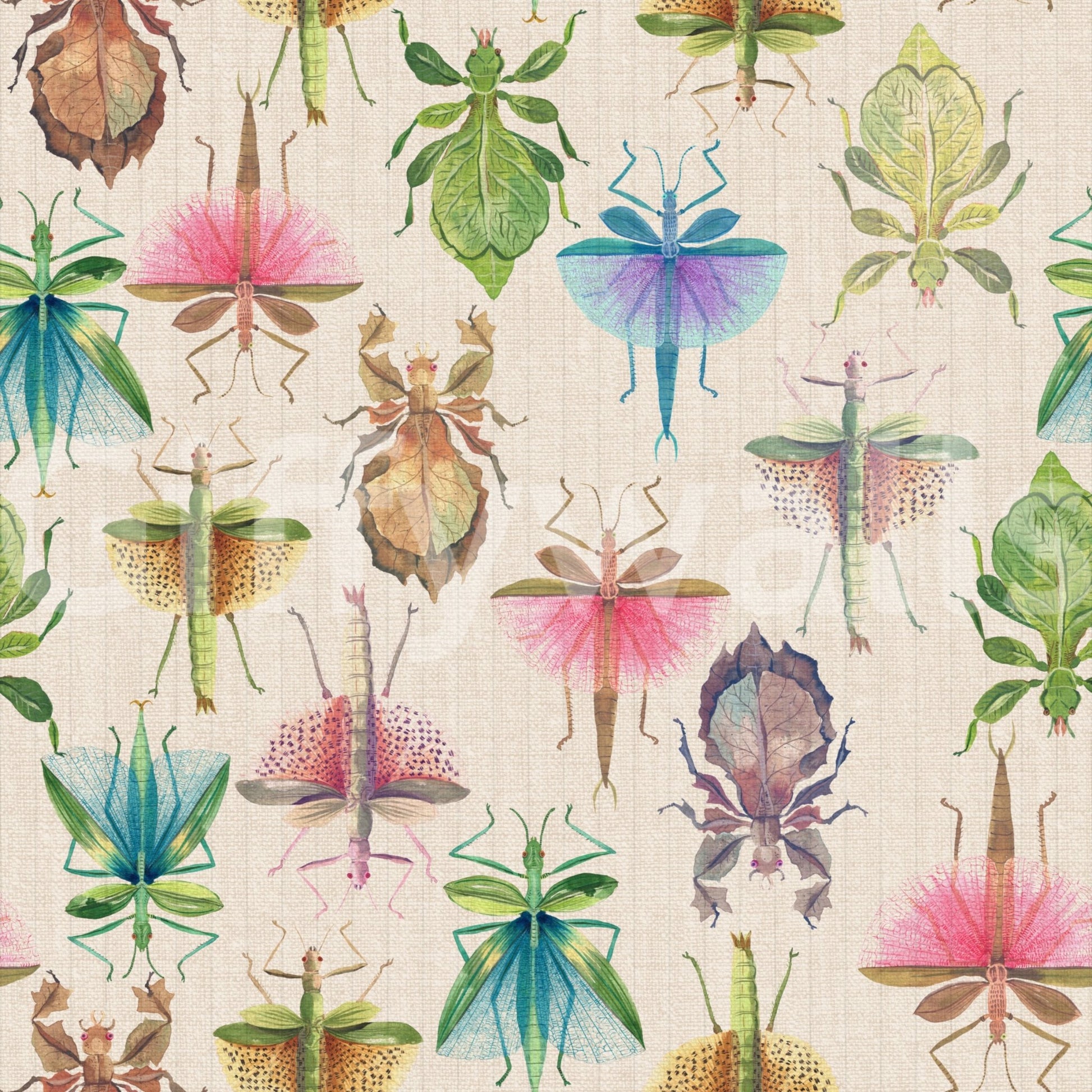 Unique camouflage wallpaper with insect motifs GD485

