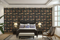 Detailed Pichwai background with holy cows