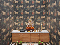 Indian Cow Pichwai Theme Wallpaper
