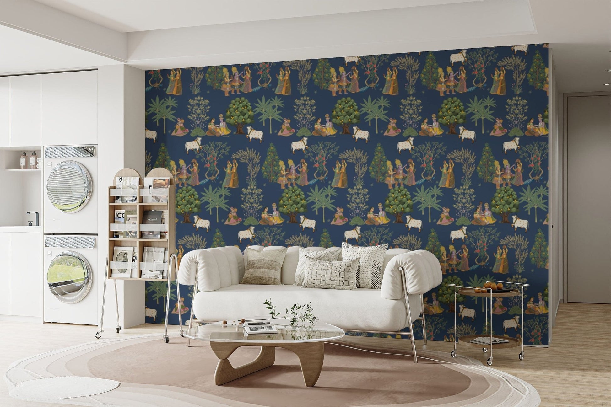 Ethnic Indian Folk Art Wall Mural
