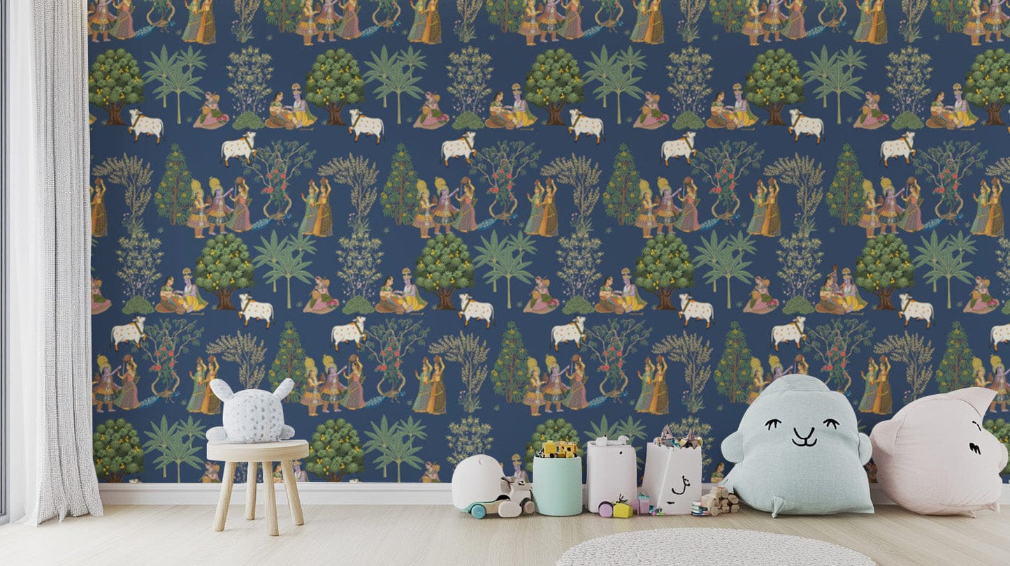 Traditional Indian Folk Art Wallpaper
