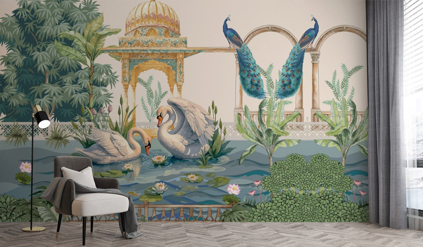 Regal Mughal Architecture Wall Covering
