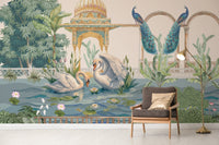 Indian Art Wallpaper with Nature Elements