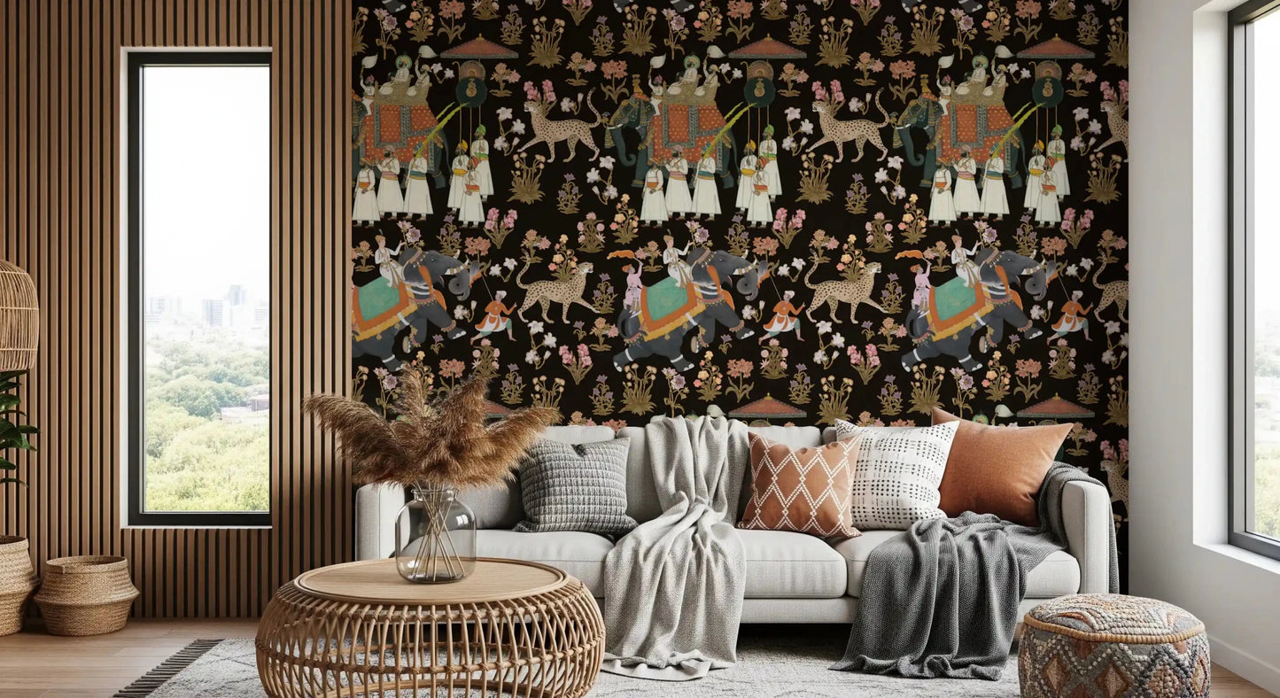 Indian Palace Procession Wall Mural