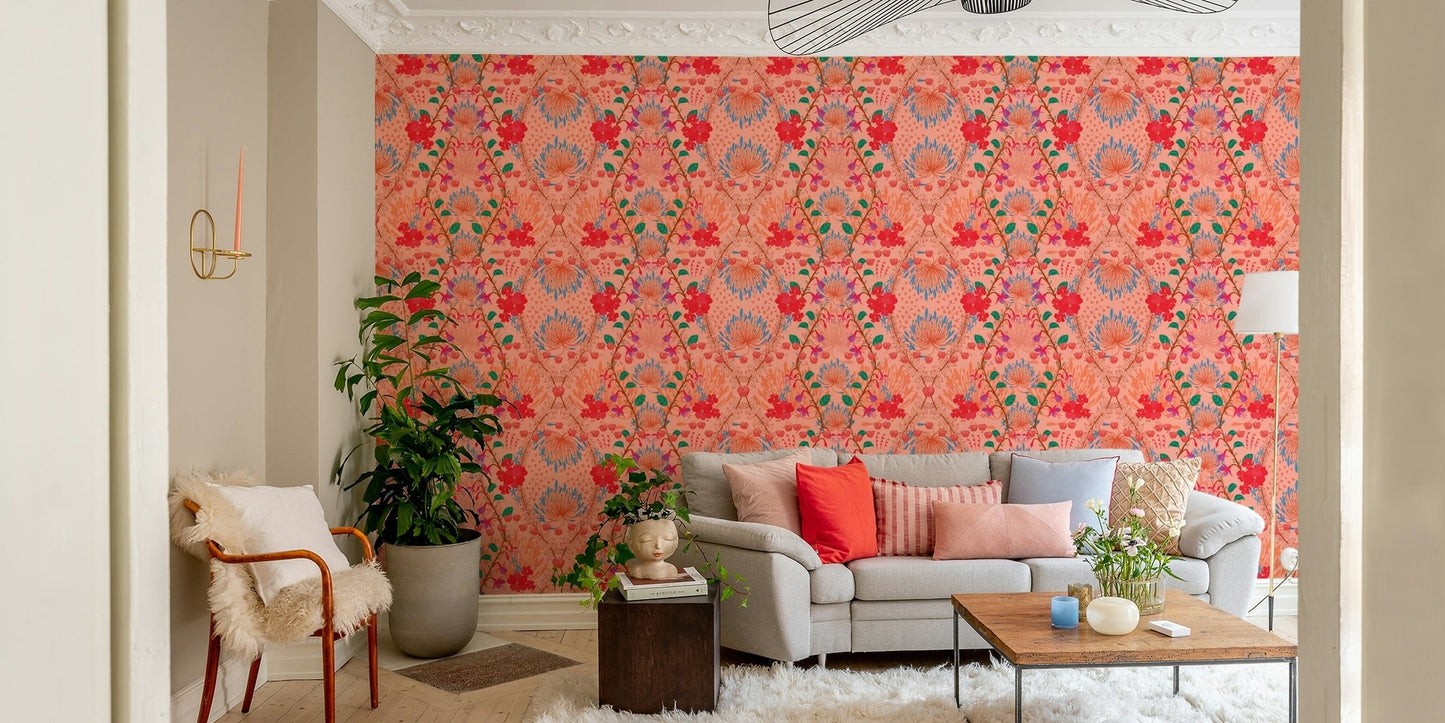 Warm-toned wall mural design GD799
