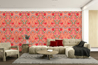 Coral and peach wallpaper GD799
