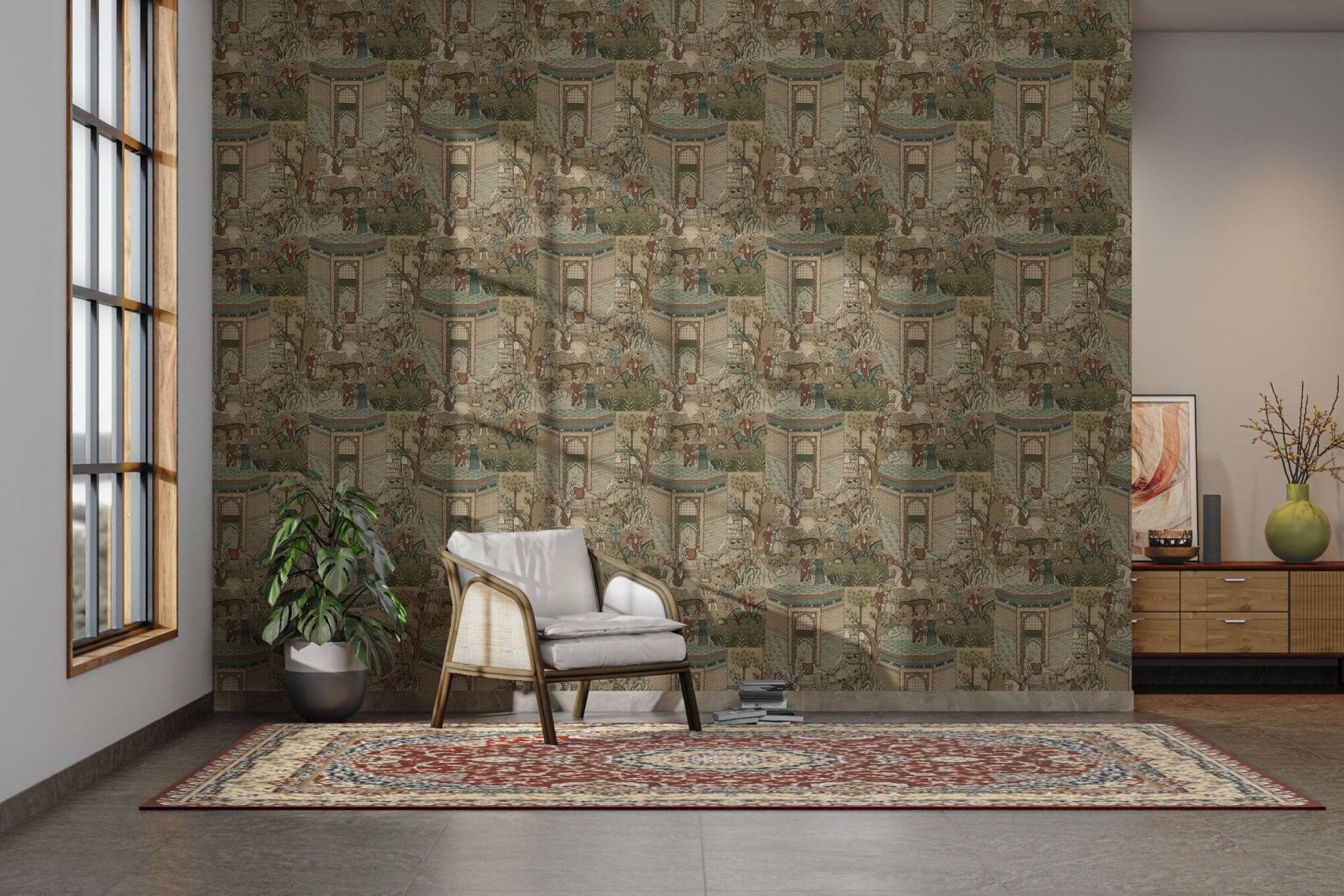 Heritage style Indian horse wallpaper

