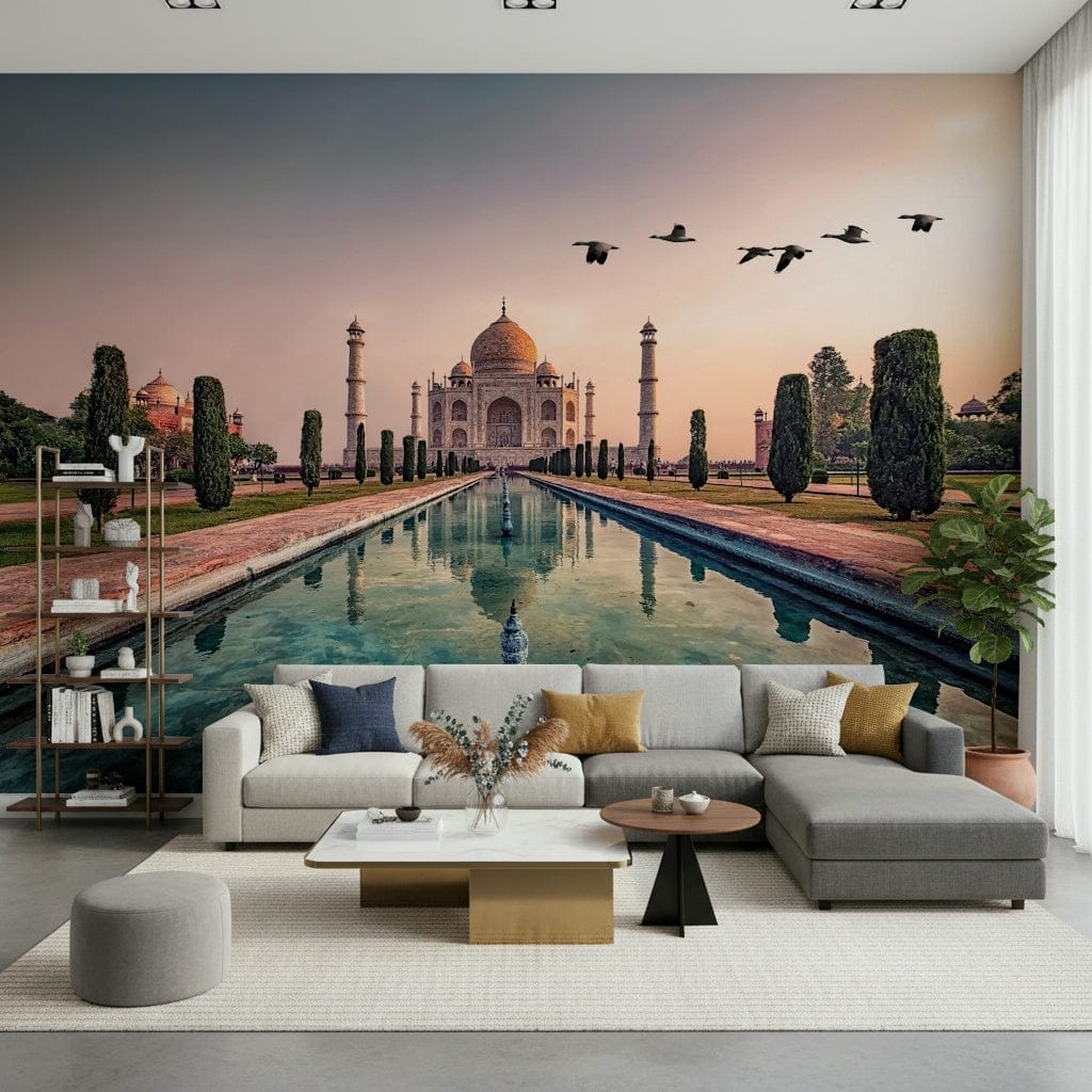 Historical landmark wall mural for a quiet study or home library.