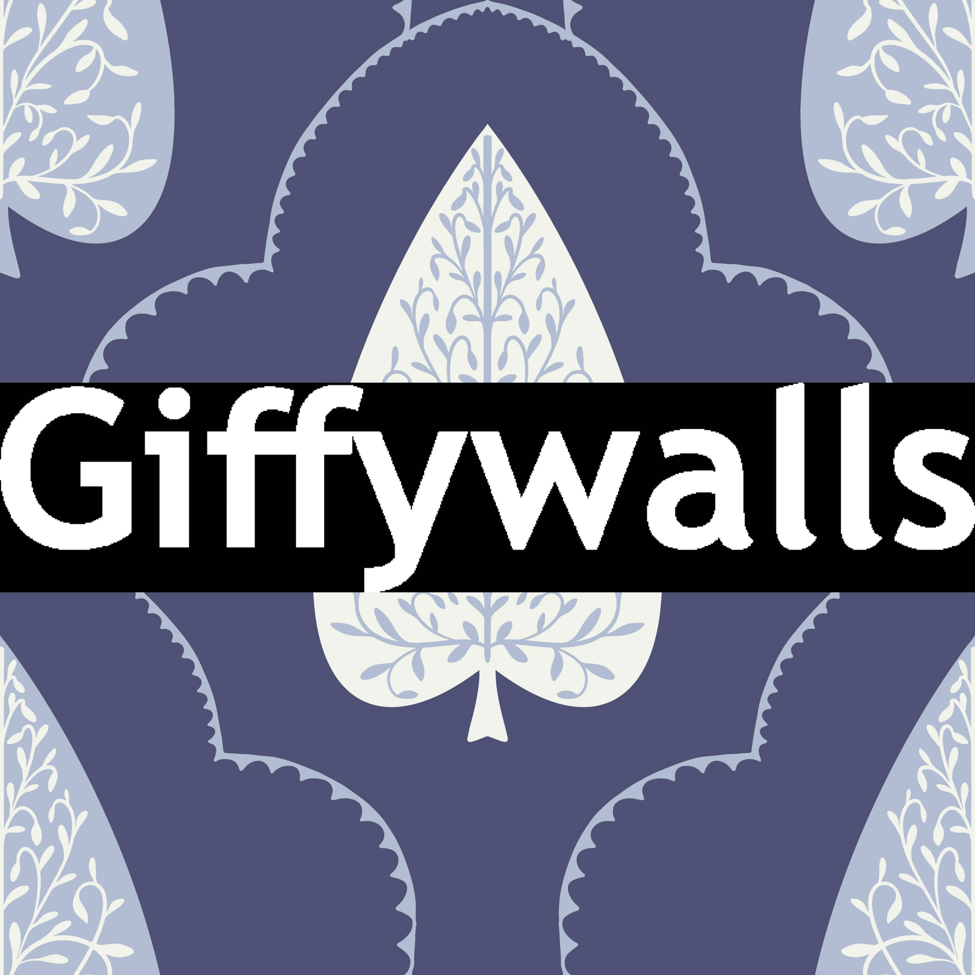 Calming Indigo Grove paper, distinctive nature print, contemporary style.