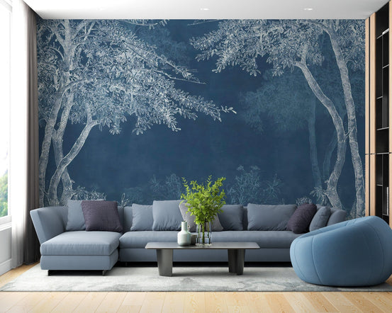 Blue Woods Wallpaper Mural A554
