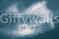 Indigo Woodland Sentinel deep blue wallpaper atmospheric grove.