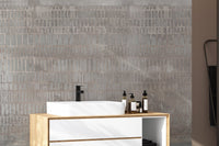 Weathered Concrete Grid Mural Wallpaper
