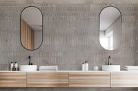 Urban Industrial Grid Concrete Wallpaper
