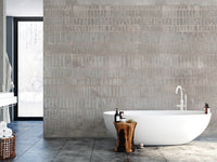 Rustic Industrial Concrete Grid Wallpaper
