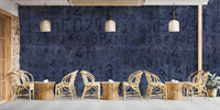 Aged numbers industrial style wallpaper

