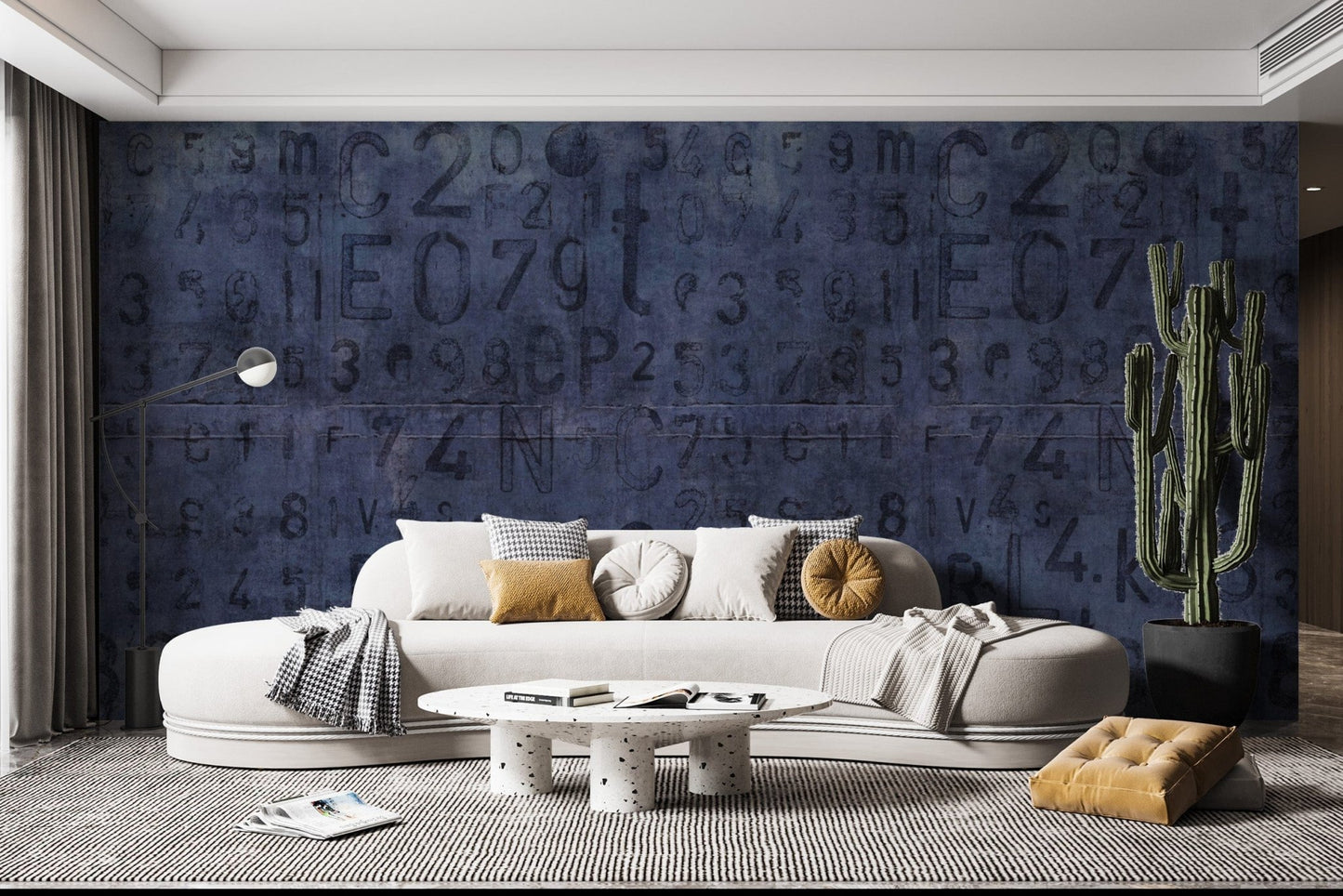 Industrial Aged Numbers Wallpaper