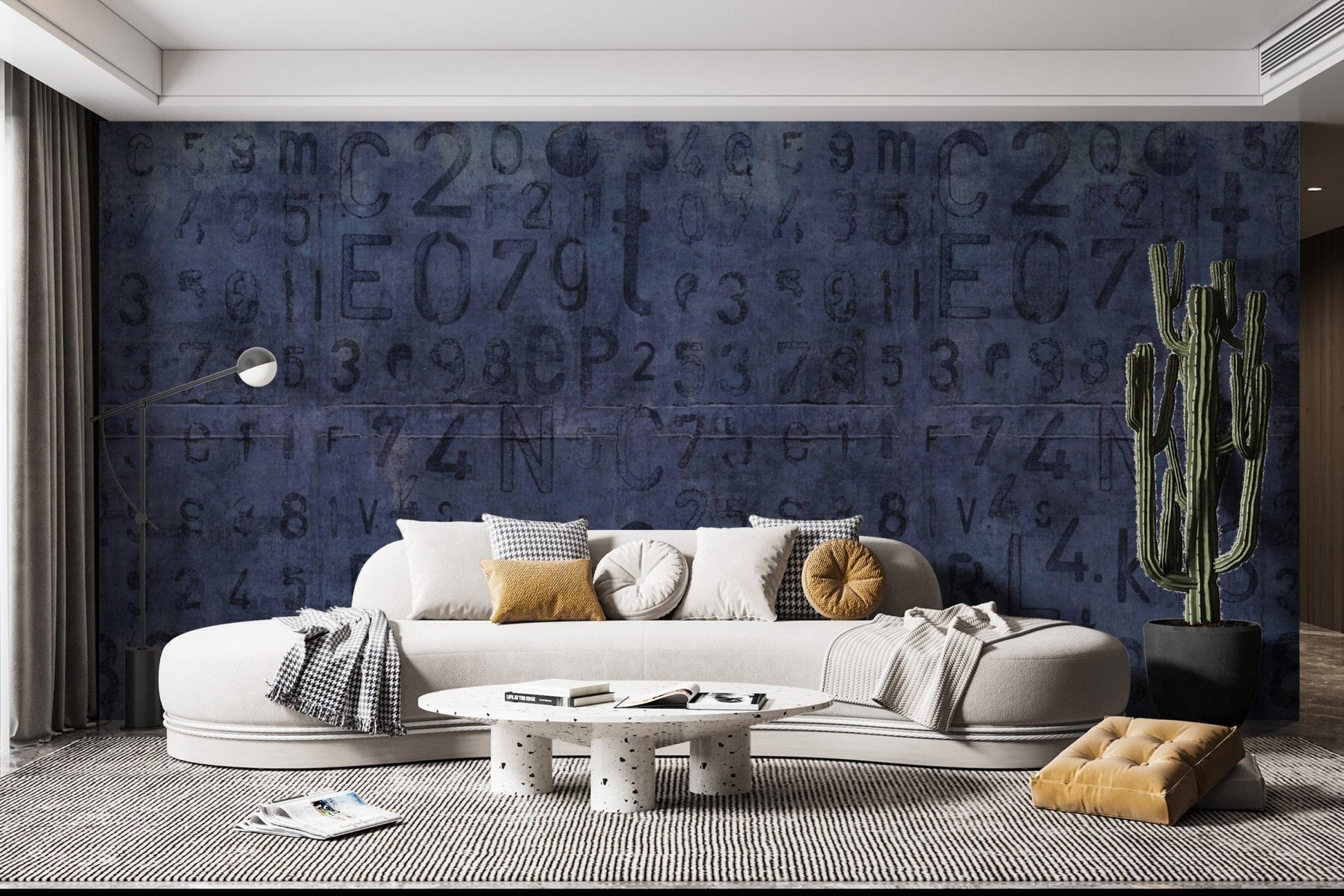 Industrial Aged Numbers Wallpaper