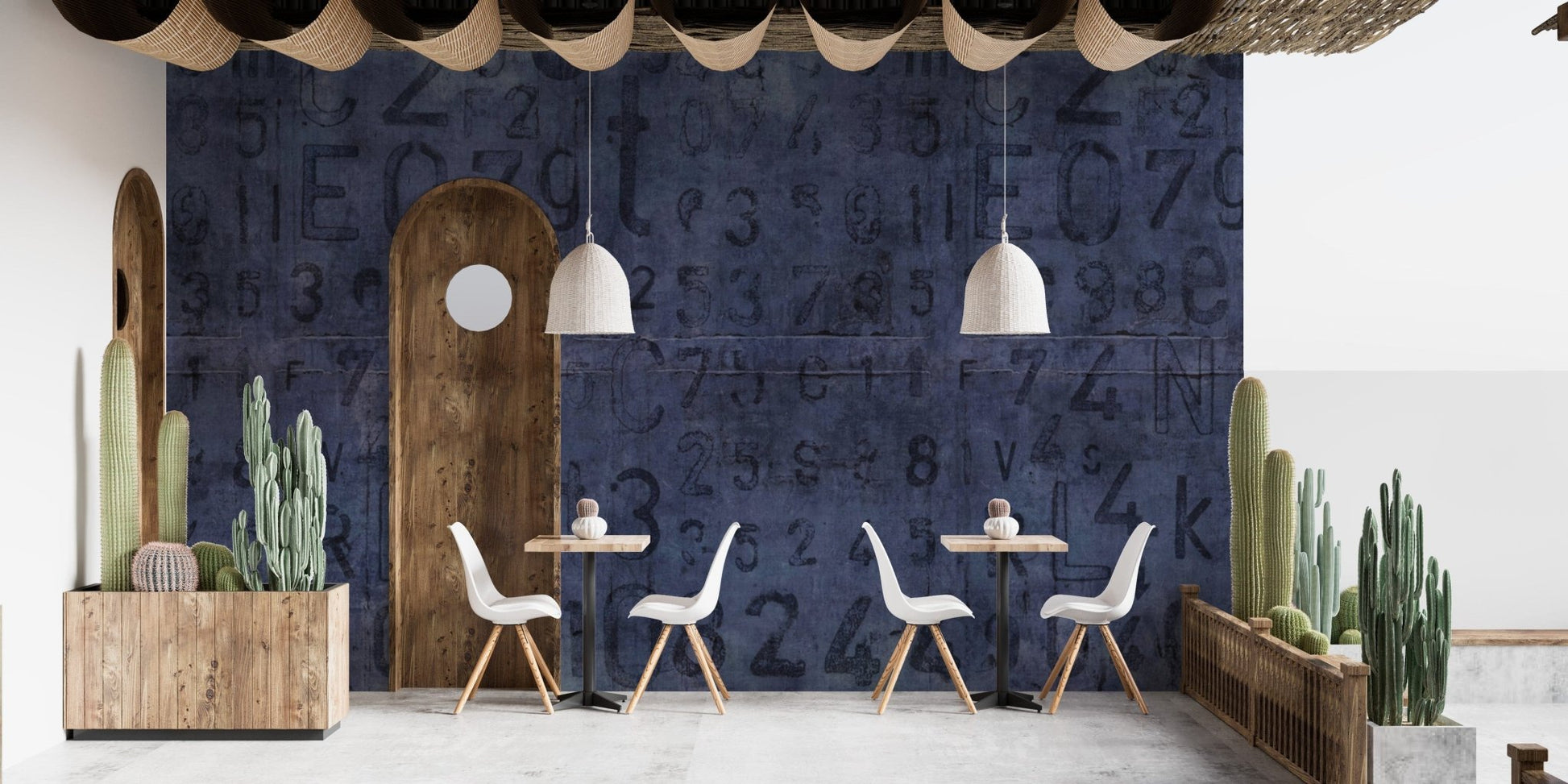 Rustic industrial wallpaper with text
