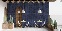 Rustic industrial wallpaper with text
