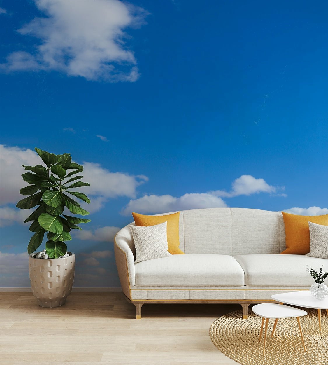 Gradient blue wall background
