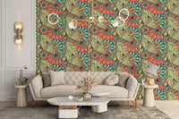 Seamless Zentangle repeat mural design A966