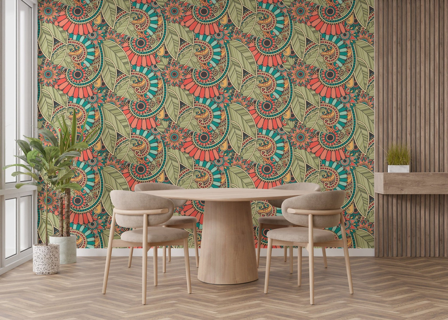 Artistic Zentangle style wallpaper pattern A966