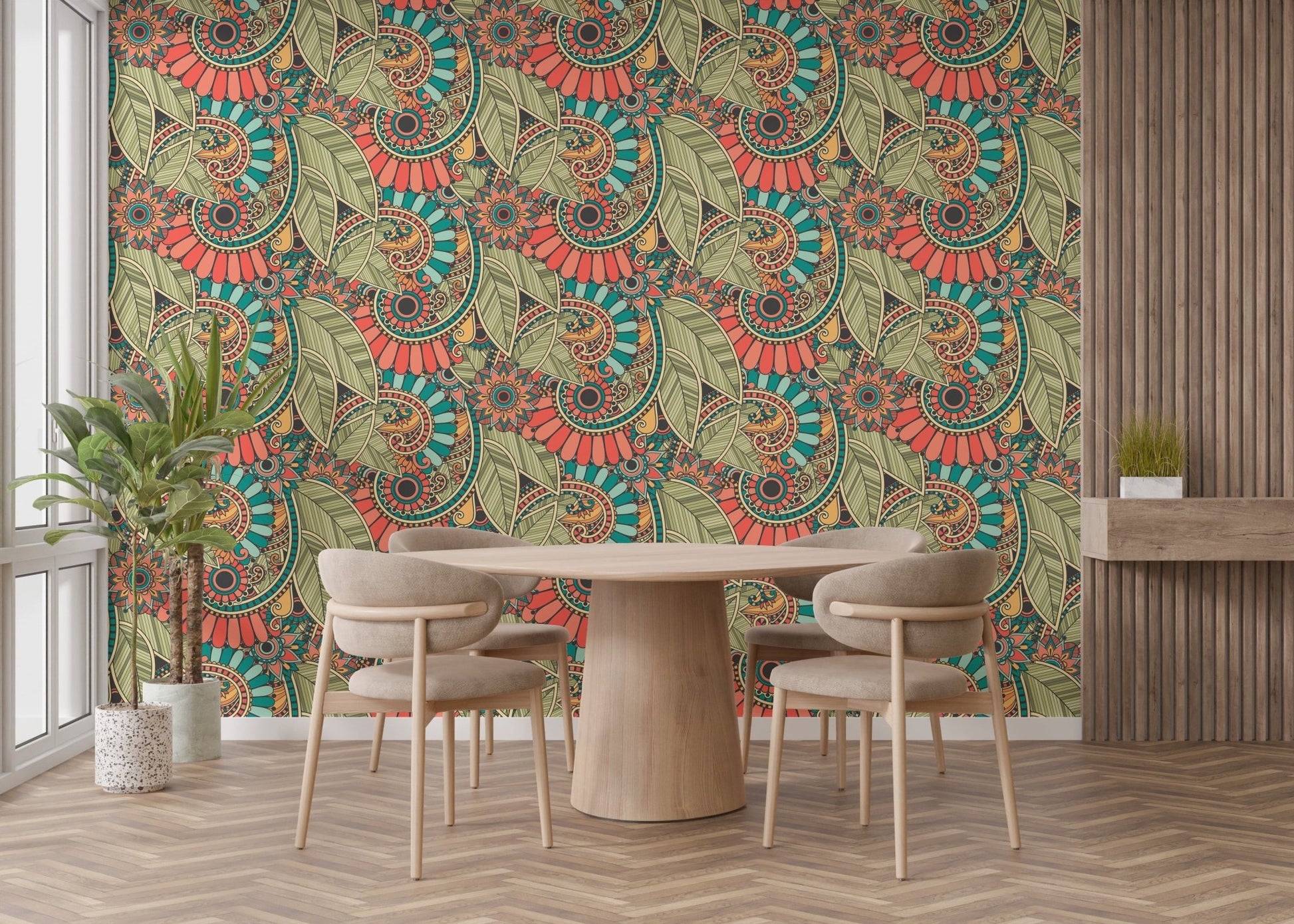 Artistic Zentangle style wallpaper pattern A966