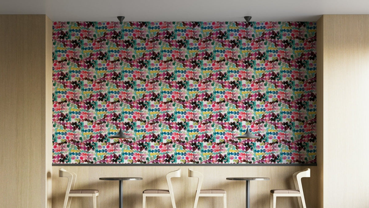 Multicolor ink dots wall mural, GD877