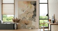 Master bedroom feature with Ink Bloom Elegance Wall Mural
