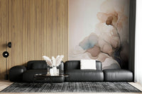 Textured effect Ink Bloom Wall Mural design in a lounge.