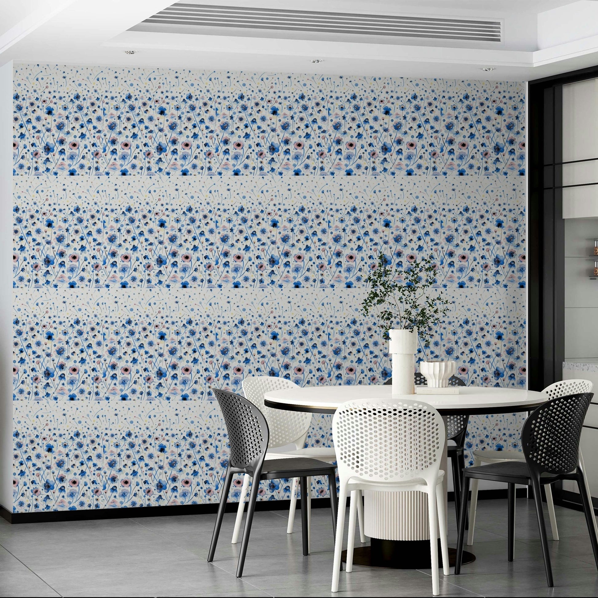 Soft blossom mural for walls

