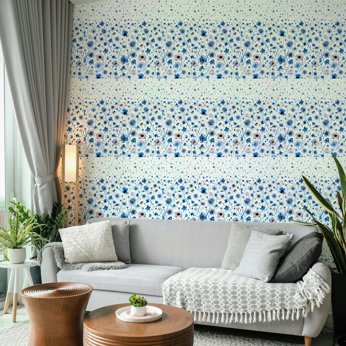 Scandinavian ombre floral design

