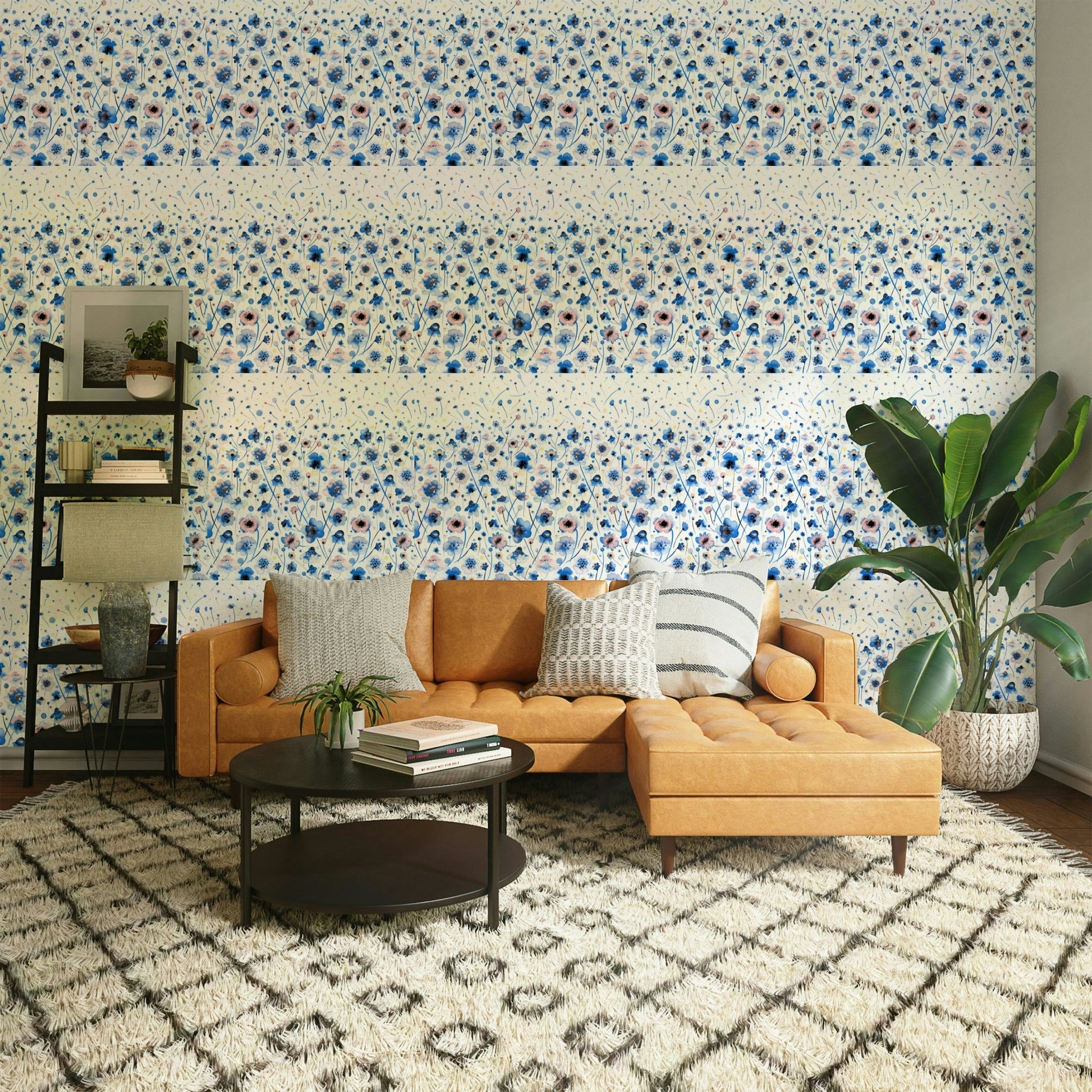Scandinavian flower wallpaper

