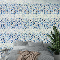 Floating blue flower wall mural

