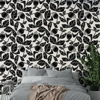 Picture of Ink Floral Wallpaper
