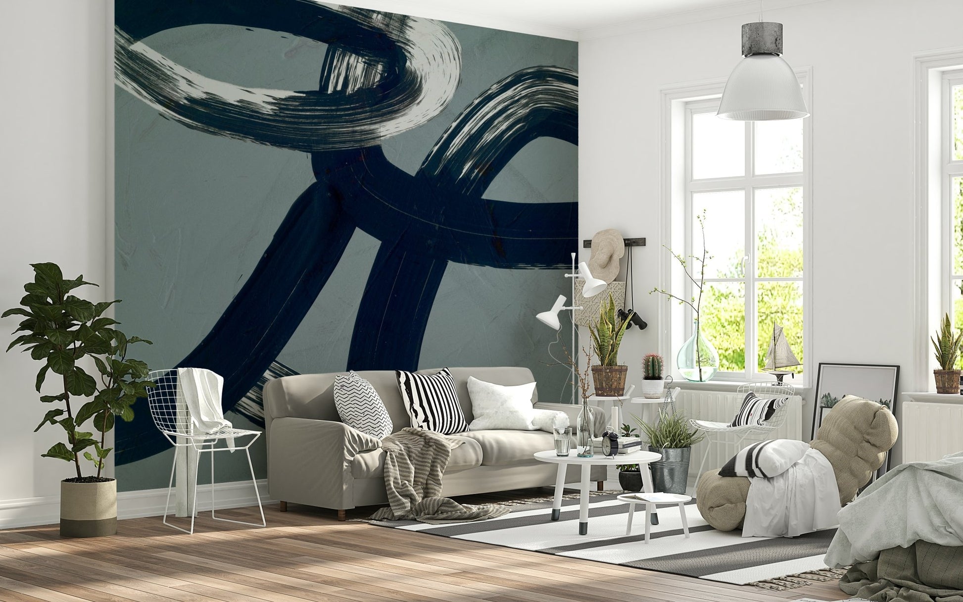 A serene subtle pattern wall mural for your decor.