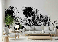 A graceful subtle pattern wall mural in cool, tranquil tones.