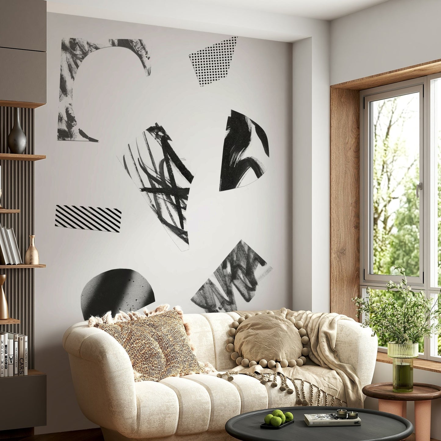 A classic abstract design wallpaper for walls.

