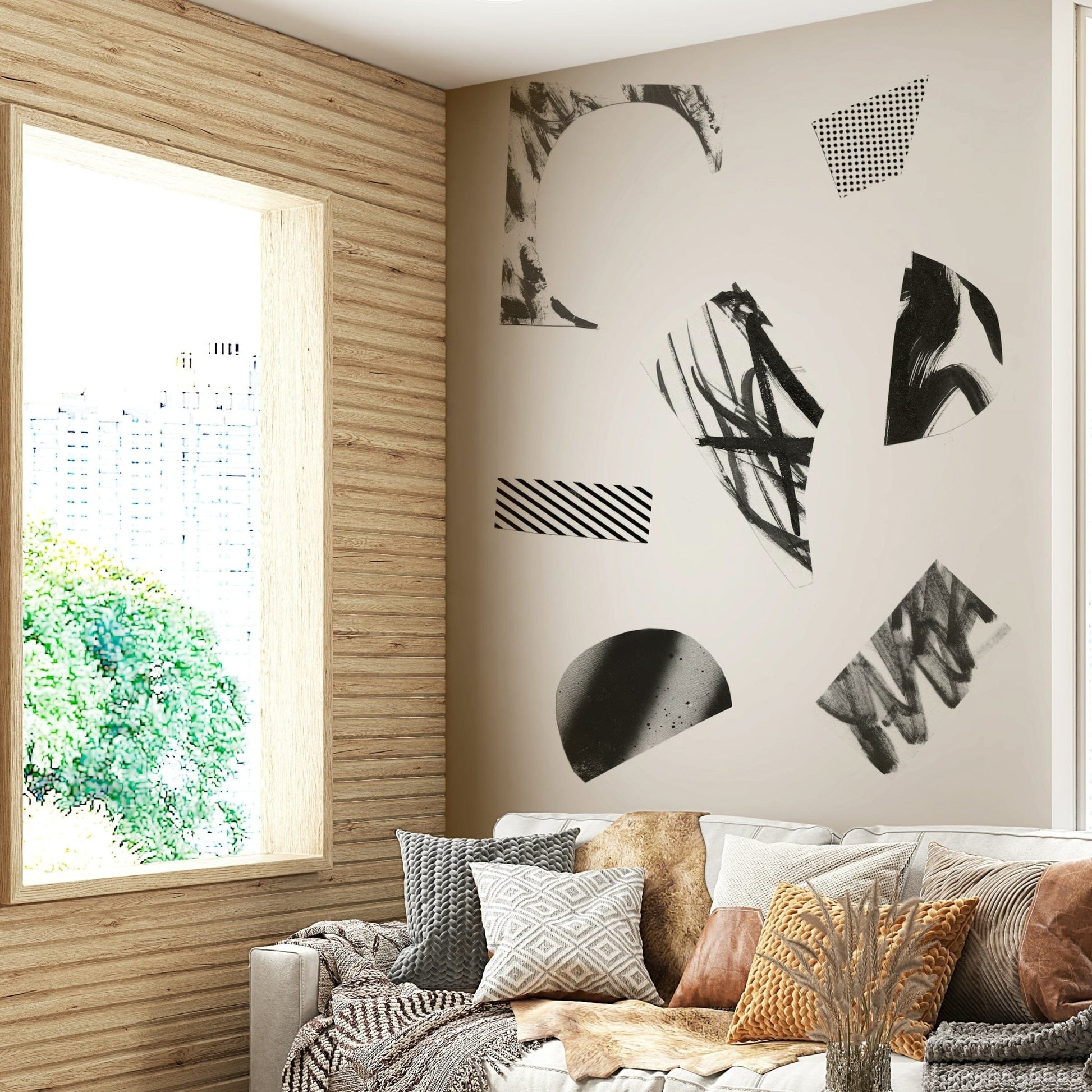 A serene flowing design wall mural for your decor.

