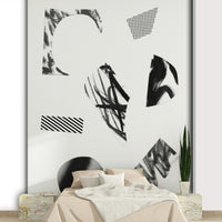 A beautiful modern art wall mural for a living room.

