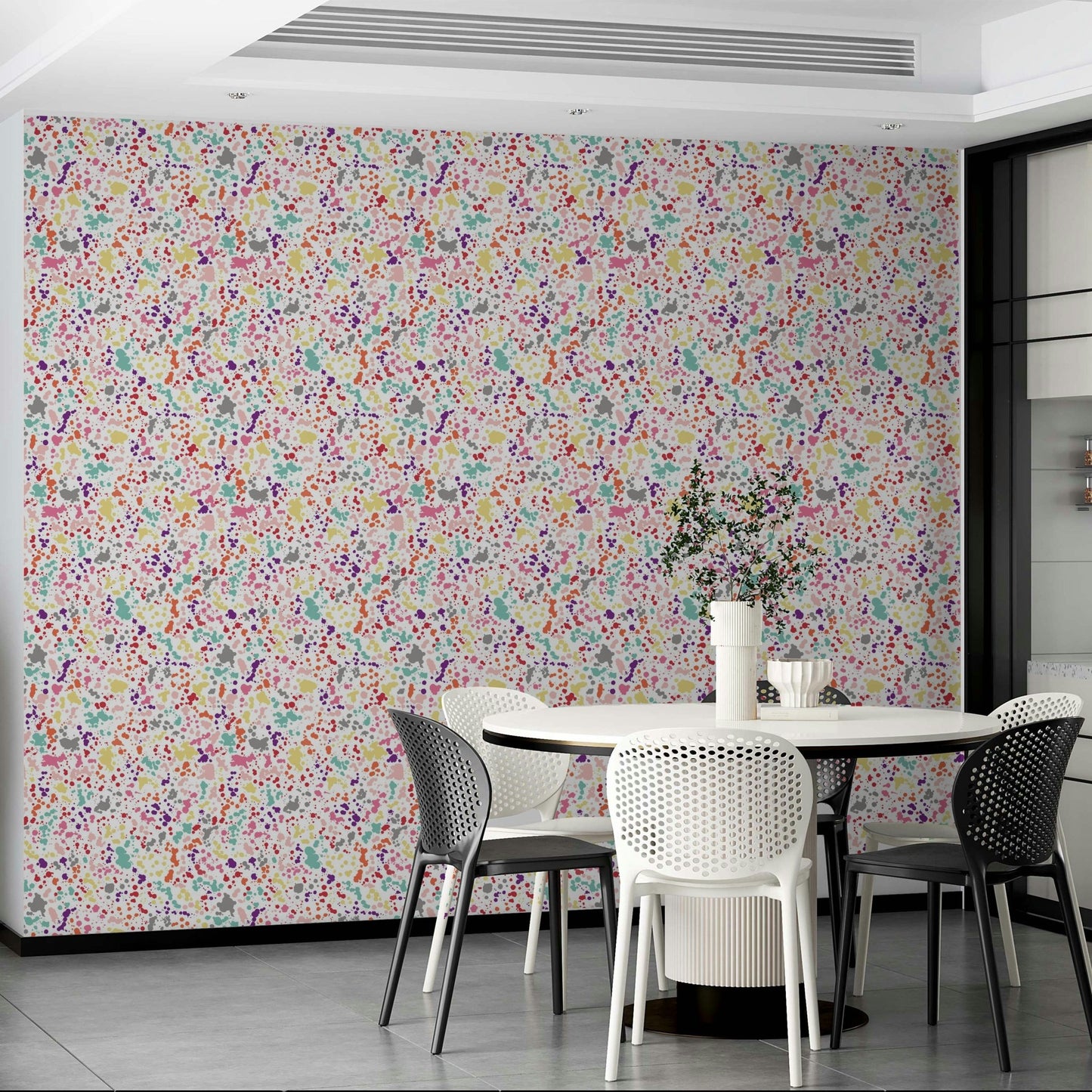 Bleeding dots wall mural design

