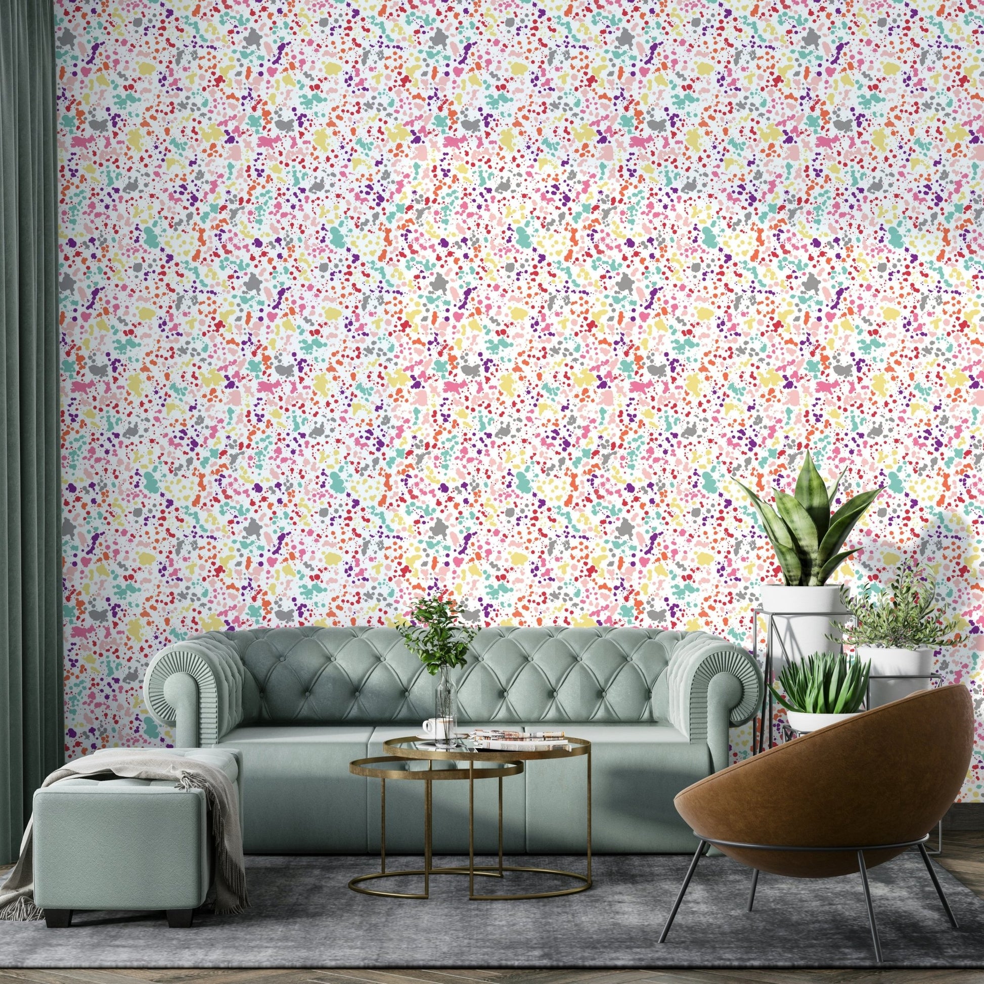 Multicolor ink splatter wallpaper

