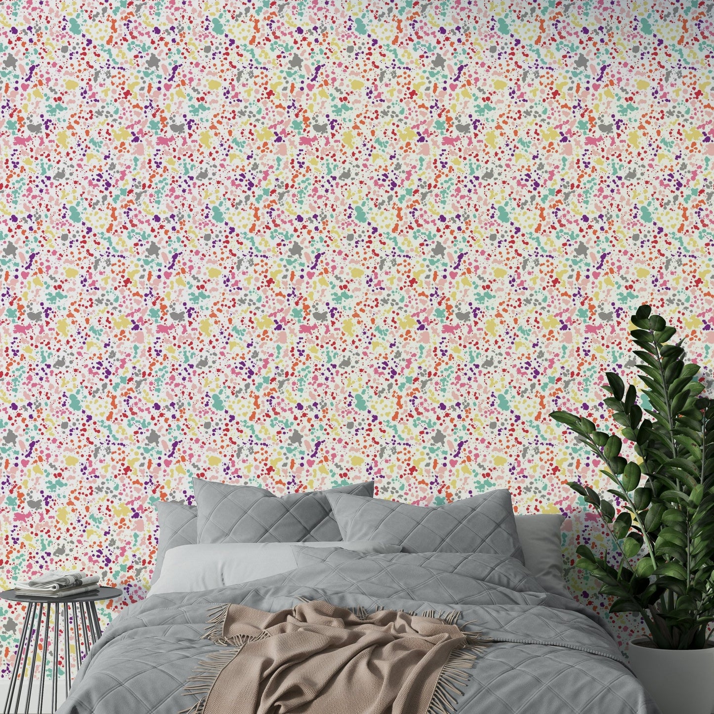 Colorful paint splashes wallpaper

