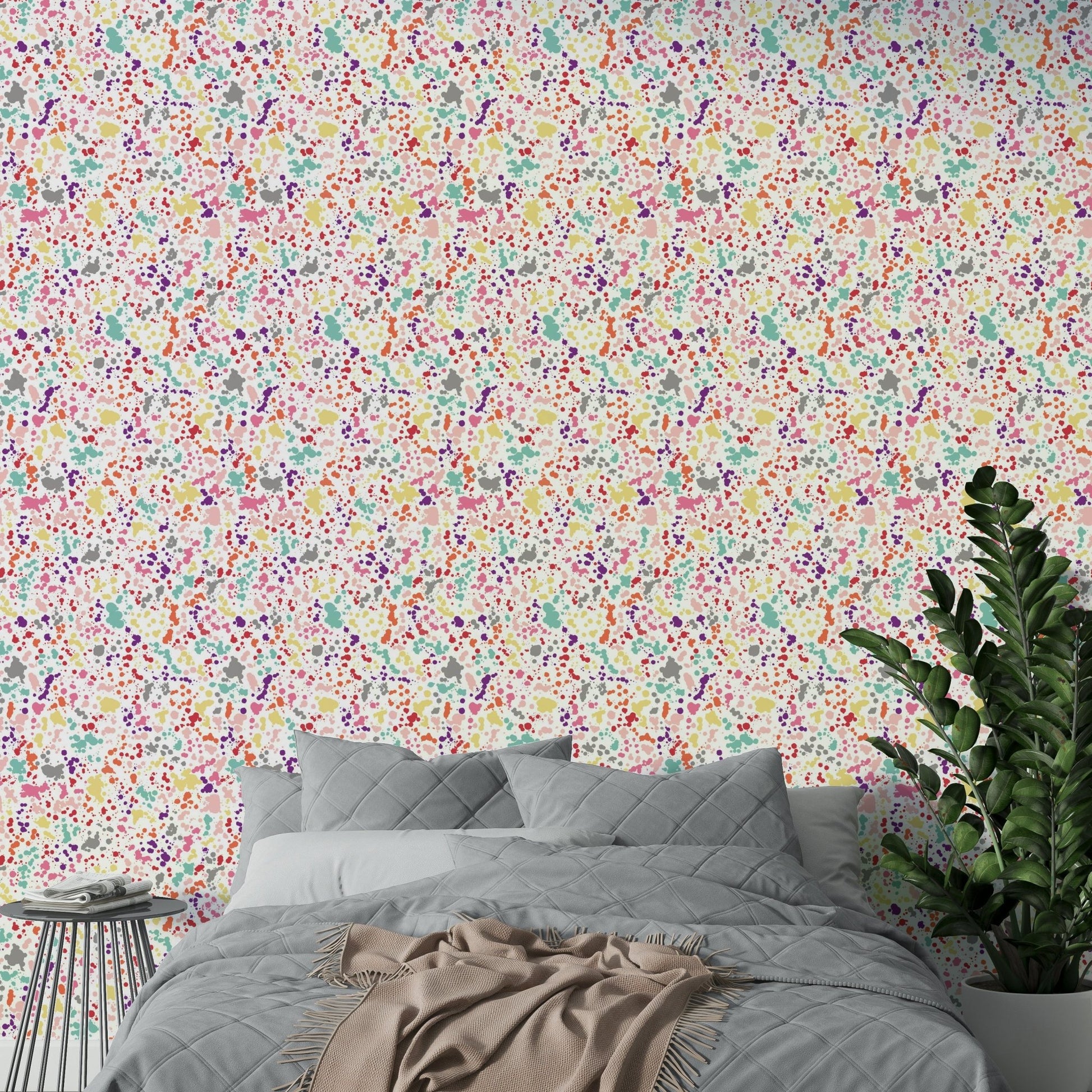 Colorful paint splashes wallpaper

