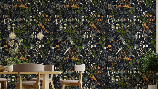 A close-up of the detailed artistic texture in the design.

